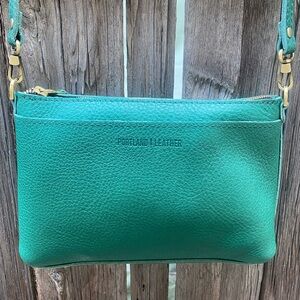 Geeen Bacalar Poppy Leather Crossbody Bag